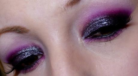 Black & Purple Edgy Holiday Makeup Look - Blogparade #wannabelike