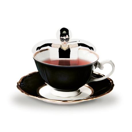 Audrey Hepburn als Teebeutelhalter Tee Geschenk