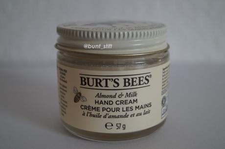 BURT'S BEES Almond & Milk Hand Cream - Review