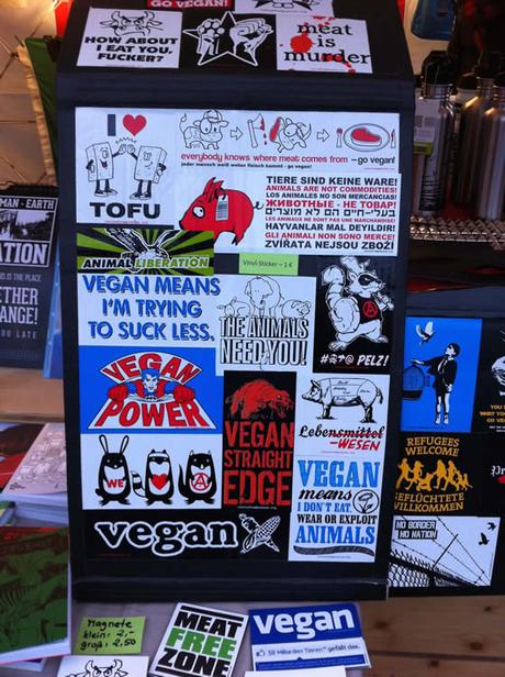 Sticker-Sortiment für vegane Statements