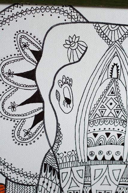 Zendoodle Elefant - Meditatives Zeichnen zendoodle zentangle elefant zeichnen