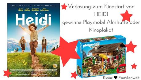 Verlosung Heidi Almhütte Playmobil und Plakat