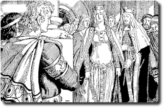Nibelungen Sage 6/28 • Wie Siegfried zum ersten Male Kriemhild sah