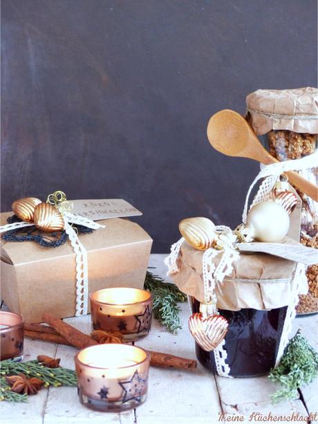 Geschenke aus der Küche Heidelbeer-Winter-Konfitüre, Kokos Marshmallows & Orange-Zimt Granola