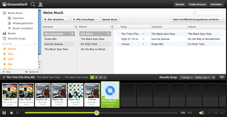 Kostenlos Musik hören auf Grooveshark