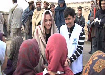Angelina Jolie besuchte libysche Flüchtlinge