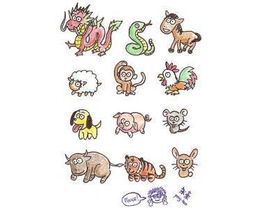 Die 12 chinesischen Tierkreiszeichen