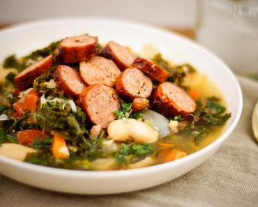 Grünkohl Ribollita mit Merguez