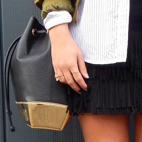 Outfit: Frings and Moschino Bag