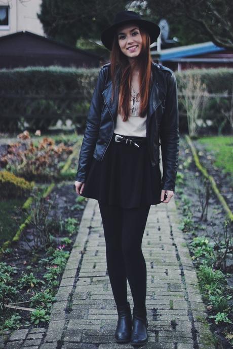 OOTD: Leather Jacket + Skirt