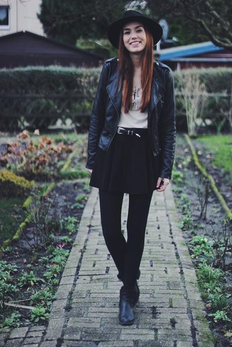 OOTD: Leather Jacket + Skirt