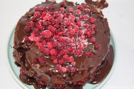 Schokoladen-Preiselbeer-Torte… und warum es sich rächt, wenn man nicht warten kann