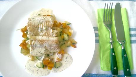 Pfirsich-Gurken-Fenchel-Salat mit Fisch 16