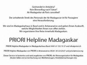Madagaskar: Air Madagascar Streik & Helpline