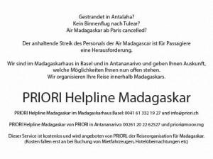 Madagaskar: Air Madagascar Streik & Helpline
