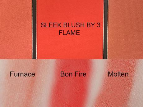 Sleek Blush by 3 - Flame Review + Swatches