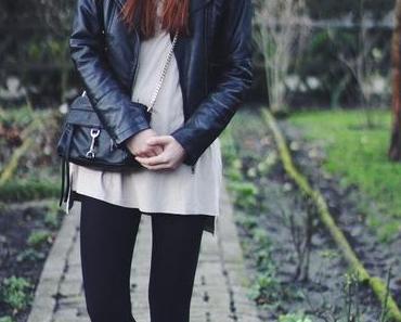 OOTD: Dress + Leather Jacket