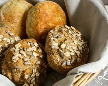 Quarkbrötchen 2.0 in der süßen und herzhaften Variante