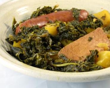 Grünkohl mit Kassler und Mettwurst