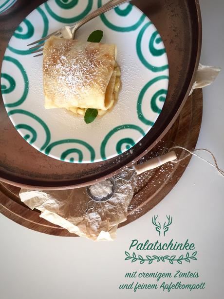 Palatschinke mit Zimteis auf Apfel – Winterliches Dessert aus Österreich