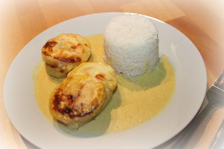 Hähnchensteaks Hawaii mit Curry-Kokos-Sauce