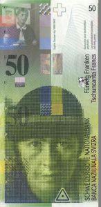 Die Dame auf der 50 CHF Banknote
