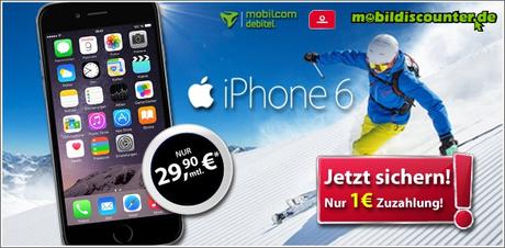 Mobilfunk Angebot: Apple iPhone 6 mit Allnet Flat ab 1 €!