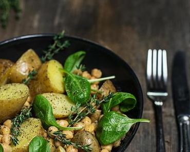 Kichererbsen Salat mit Thymiandressing