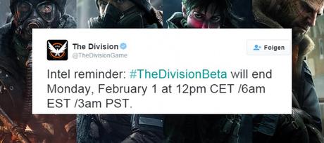 The Division Beta noch offen bis 1. Februar