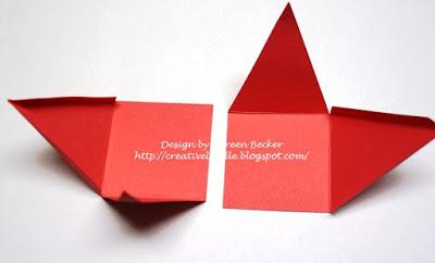 Schokoladen Dreiecksbox mit Kurzanleitung