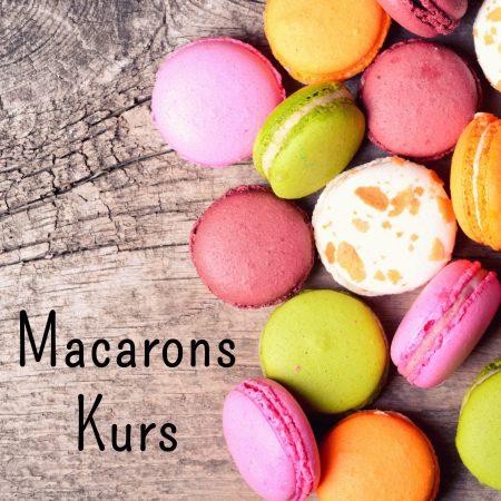 A french sweet delicacy, macaroons variety on wooden background