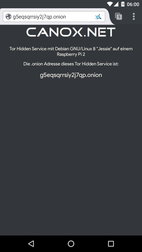 Debian GNU/Linux 8: Tor Hidden Service