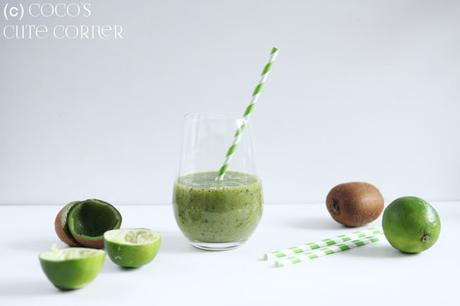 Kiwi-Limetten Smoothie - ein grüner Vitamin Boost für das Immunsystem