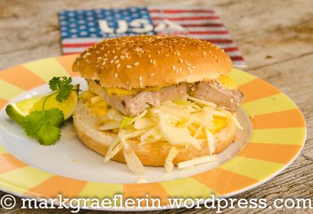 Thunfischburger mit Mangosauce 1