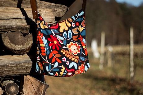 DIY Tasche Stoffexperimente nähen upcycling leder träger