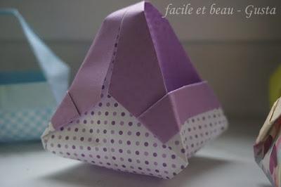 Origami-Körbchen