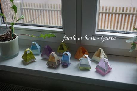 Origami-Körbchen