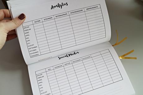 Blog Planer von Kreavida - www.josieslittlewonderland.de - ordnung muss sein, blogger essentials