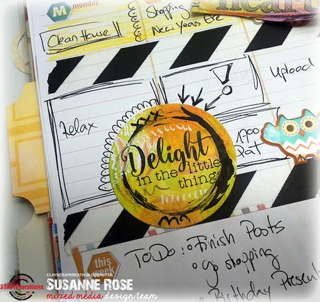Make some mixed media stickers for your Planner