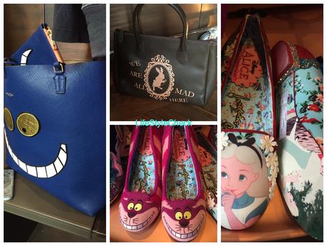 Alice, die Grinsekatze und Schuhe, Taschen 