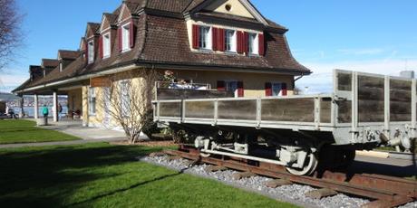 Eisenbahnwagen oder Pizza