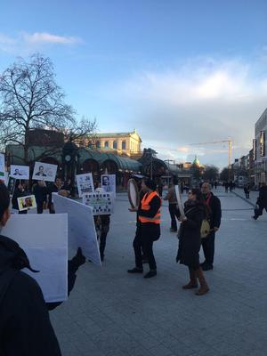 Menschenrechte im Iran - Aktion am Kröpke, Hannover