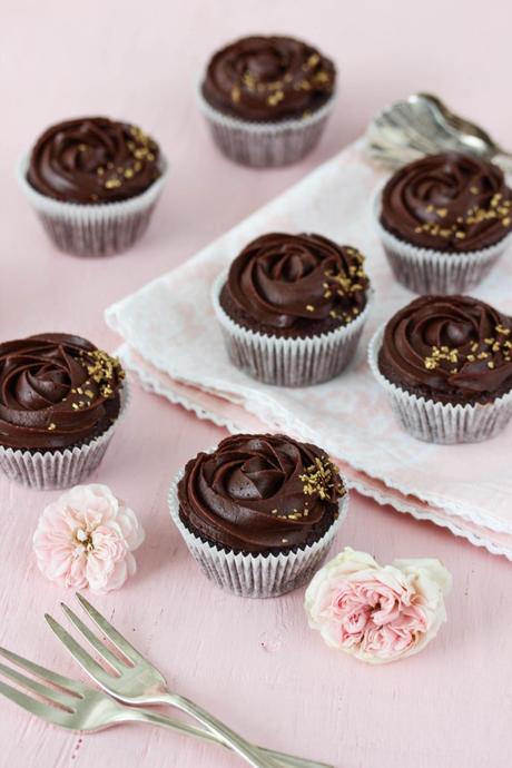 Rosen-Schoko-Cupcakes