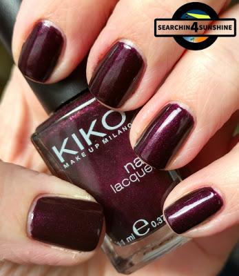 [Nails] Lacke in Farbe ... und bunt! AUBERGINE mit KIKO 245 Pearly Dark Ruby