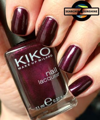 [Nails] Lacke in Farbe ... und bunt! AUBERGINE mit KIKO 245 Pearly Dark Ruby