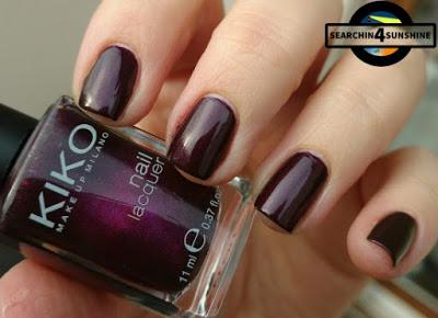 [Nails] Lacke in Farbe ... und bunt! AUBERGINE mit KIKO 245 Pearly Dark Ruby