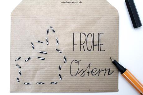 DIY bestickter Briefumschlag Ostern 5