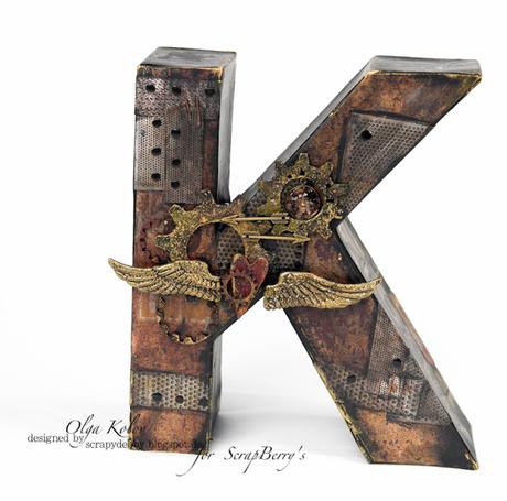 Inspiration with ScrapBerry's - Grunge Letter