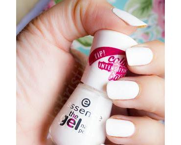 SWATCH: essence "the gel nail Polish - 33 wild white ways" ((schnee-)weiß)