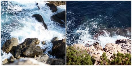 Blog + Fotografie by it's me! - fim.works - Ibiza, Portinatx - Collage Blick ins Meer vom nördlichsten Ende der Insel
